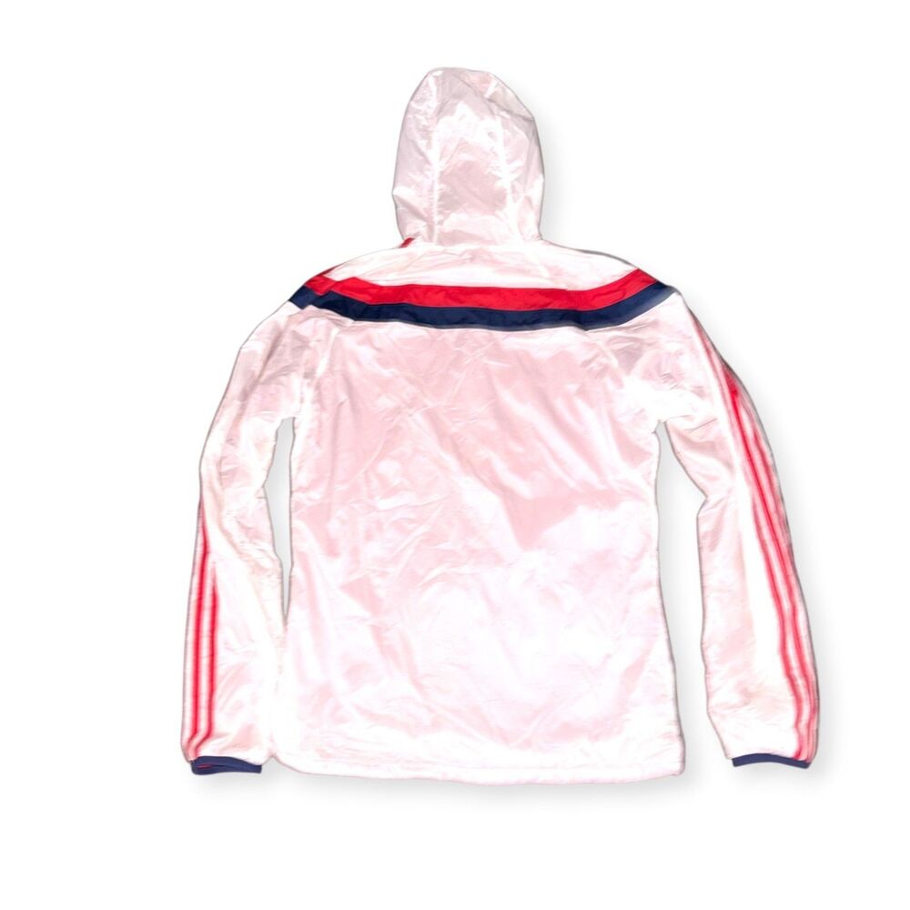 Adidas Vintage Very Rare Anthem MLS NY Red Bull Woven Nylon Jacket White Small - Picture 6 of 6
